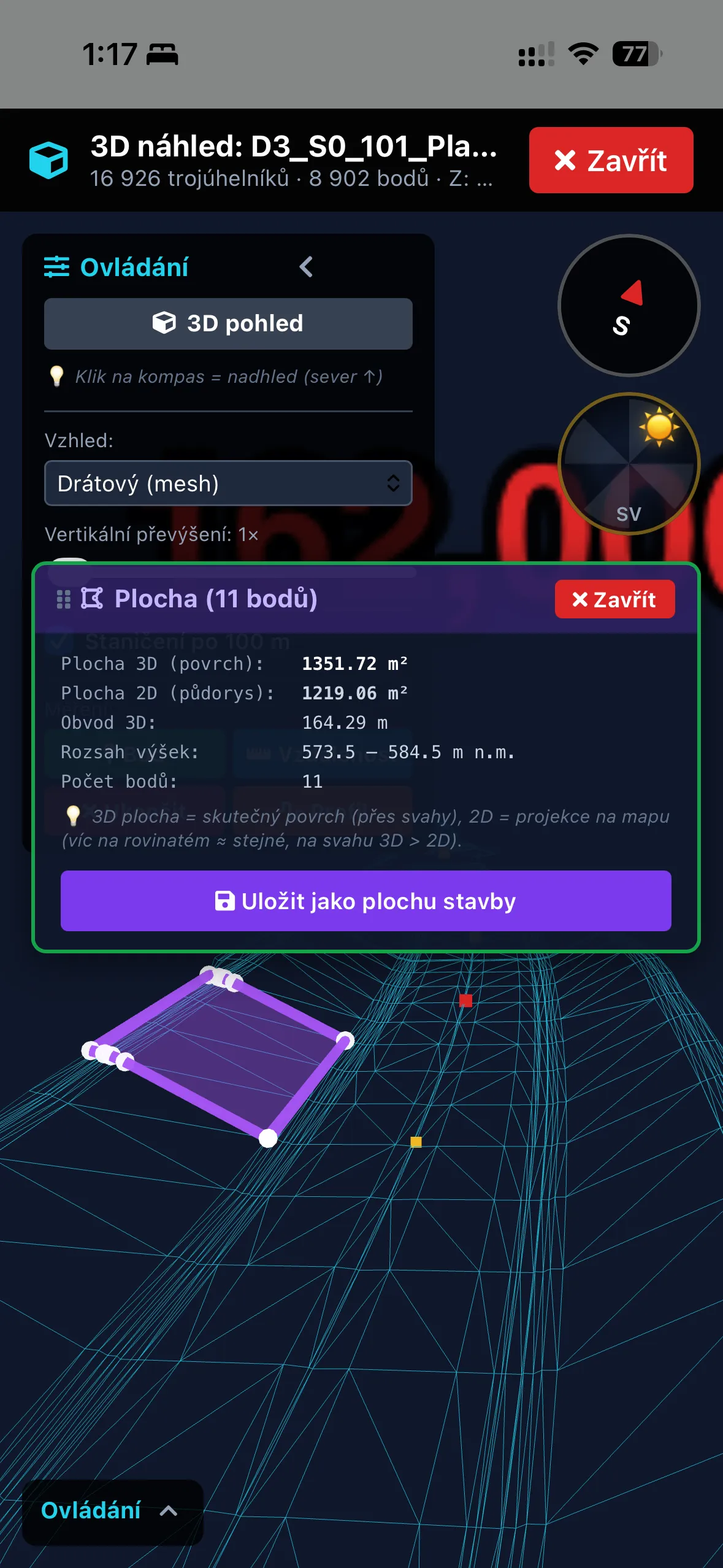 Tvorba plochy ve 3D modelu