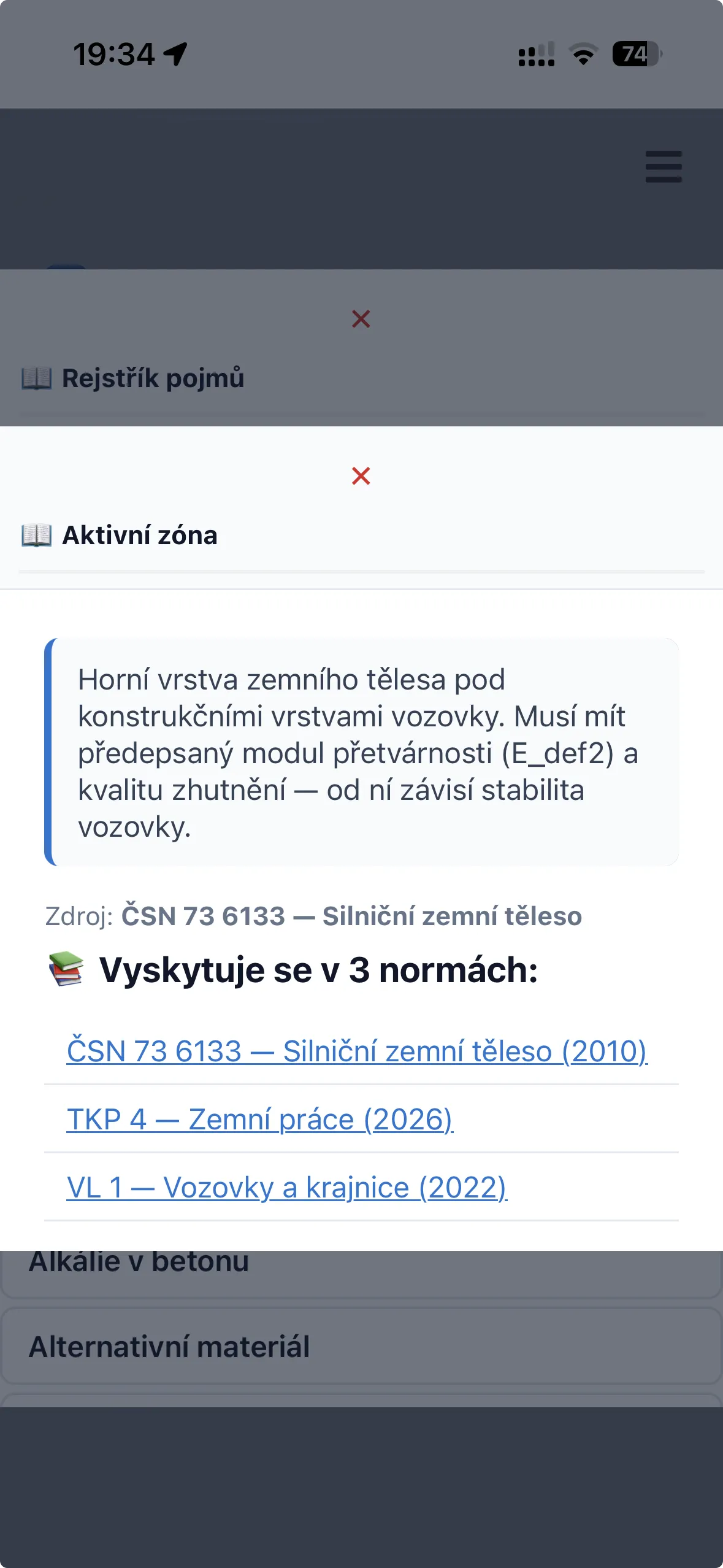 Rejstřík pojmů z norem a předpisů